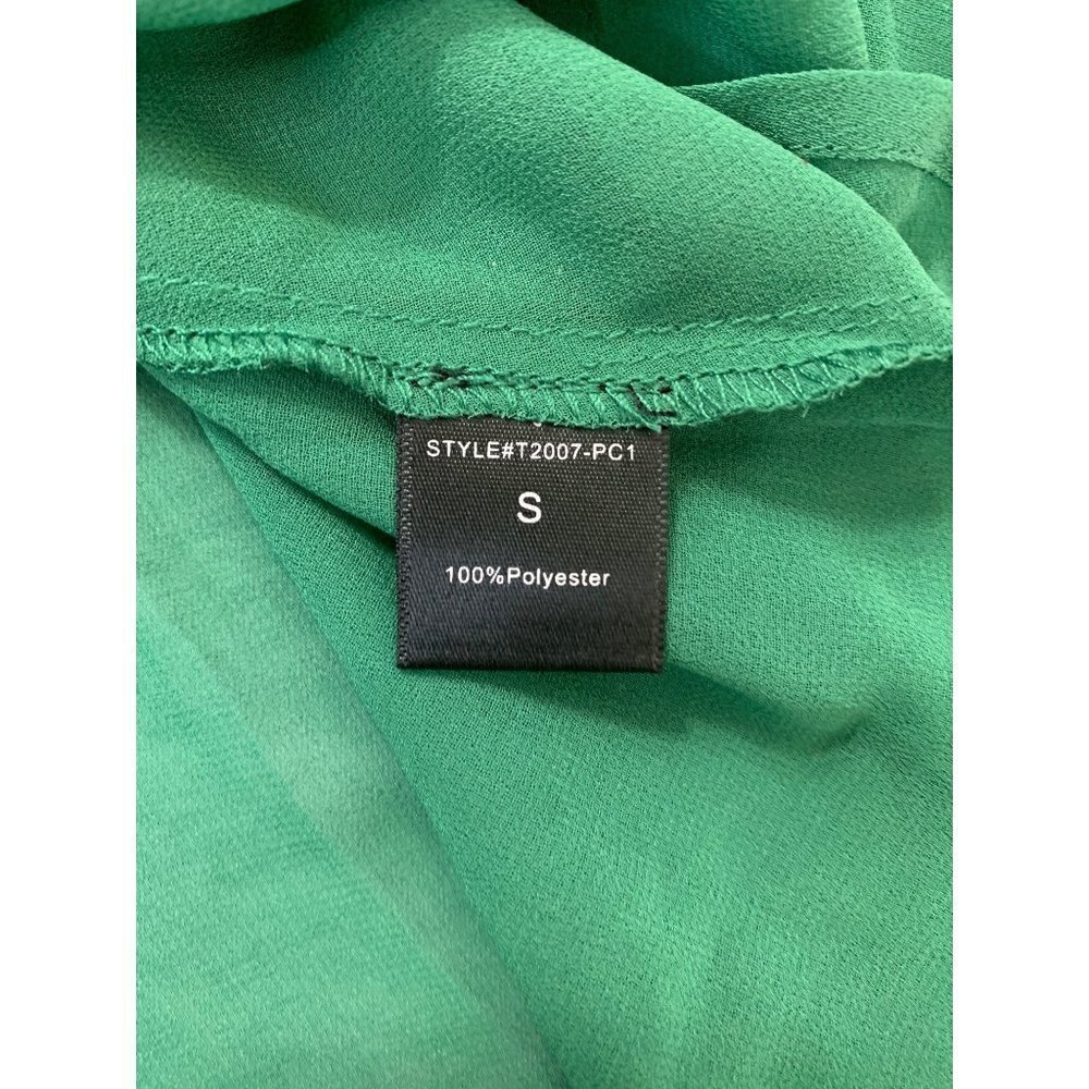Potter's Pot Women's Shear Green Blouse - Picture 7 of 7